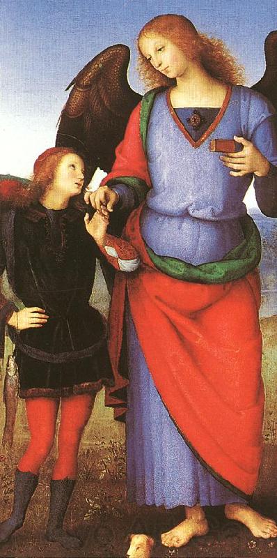 PERUGINO, Pietro Tobias with the Angel Raphael sgh Spain oil painting art